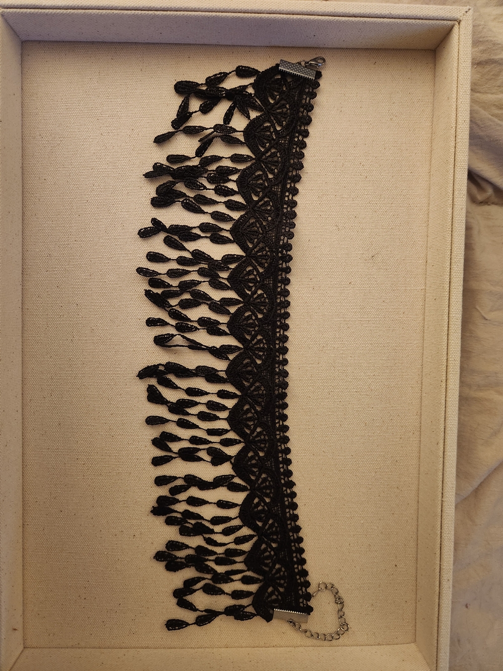 💕5/$25 Black Lace Fringe Choker Necklace - Unbranded
